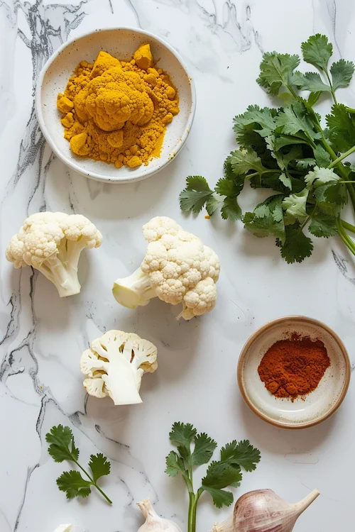 ingredientes Coliflor al curry