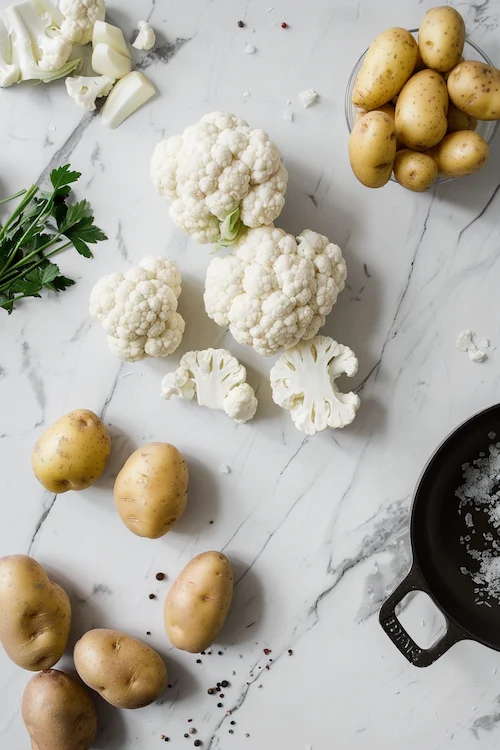ingredientes coliflor con patatas